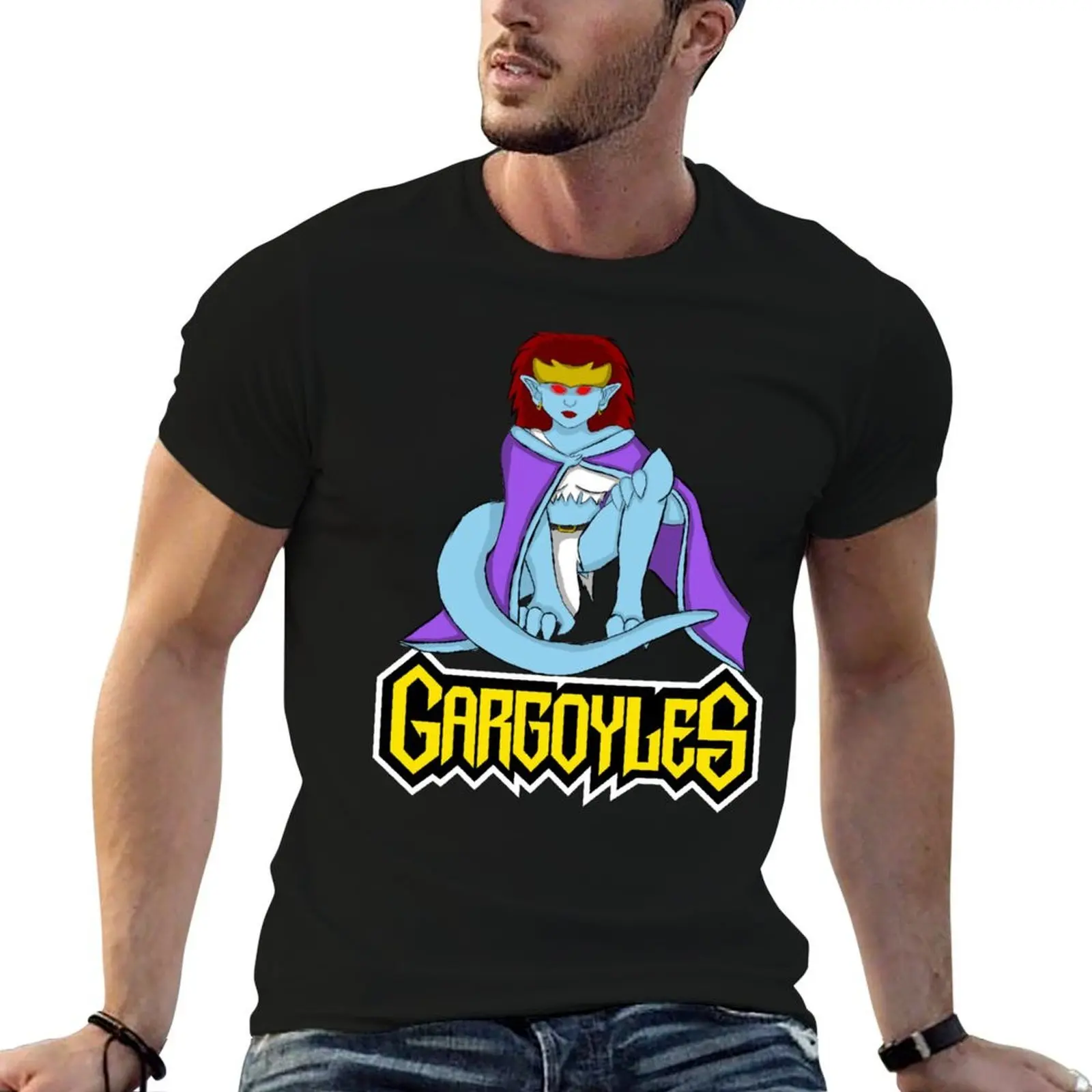 Camisetas para camisetas de anime, camisetas gráficas de Gargoyles, camiseta Demona para hombre