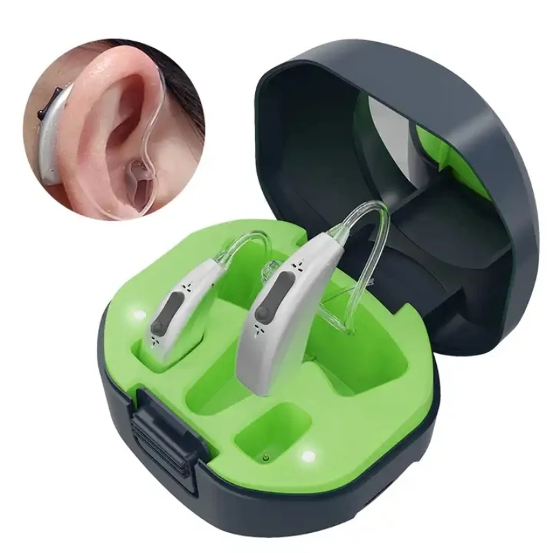 

Rechargeable Digital Hearing Aids Open Ear Sound Amplifier Wireless Hearing Aid 4-Channel Automatic Volume Control