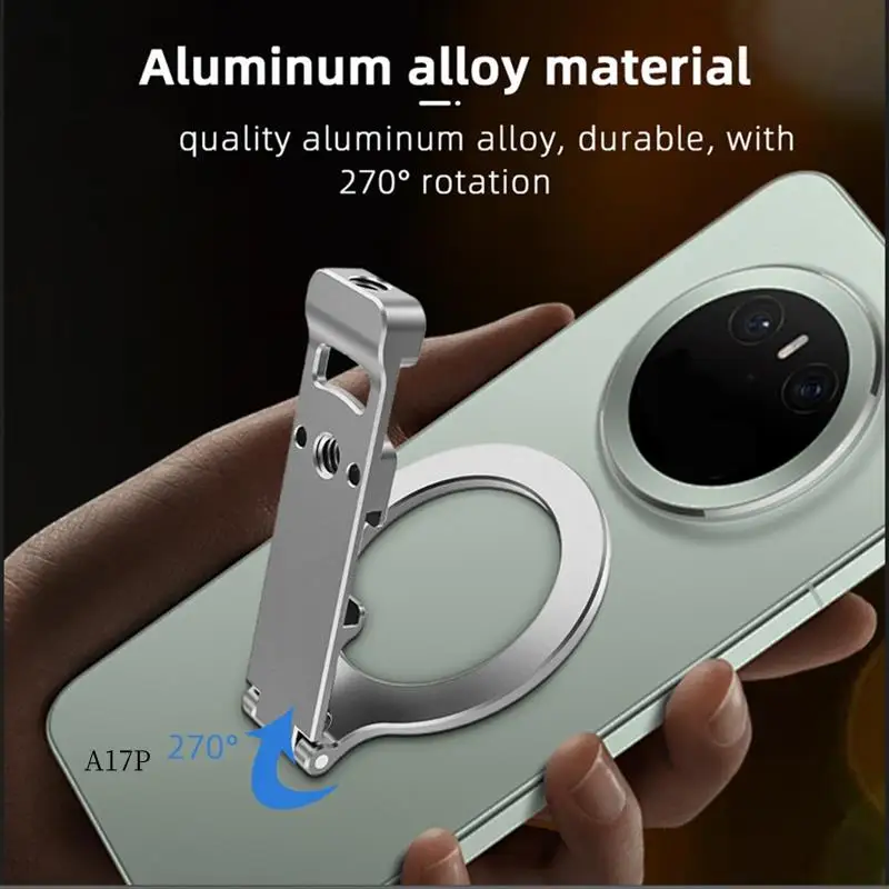 

AP-For Magsafe Mobile Phone Magnetic Bracket Cold Shoe Folding Clip 1/4 Expansion Bracket Adjustment Bracket Accessories