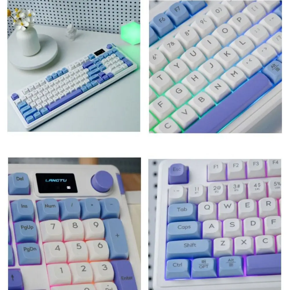 ABS Three Mode Mechanical Keyboard Wireless 2.4g Wired Bluetooth 2.4G Bluetooth Wired Keyboard Three Mode Anti-ghosting
