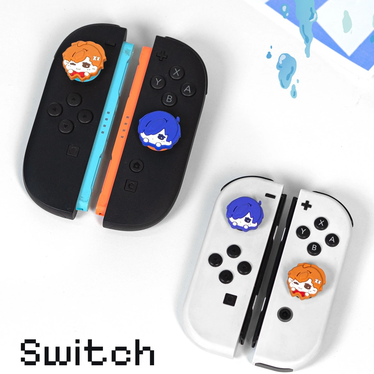 Nakładki na gałki kontrolera Nintendo Switch 2 OLED Lite Joy-Con, antypoślizgowe osłonki, akcesoria do konsoli do gier (w stylu kreskówkowym) — zdjęcie produktu 2