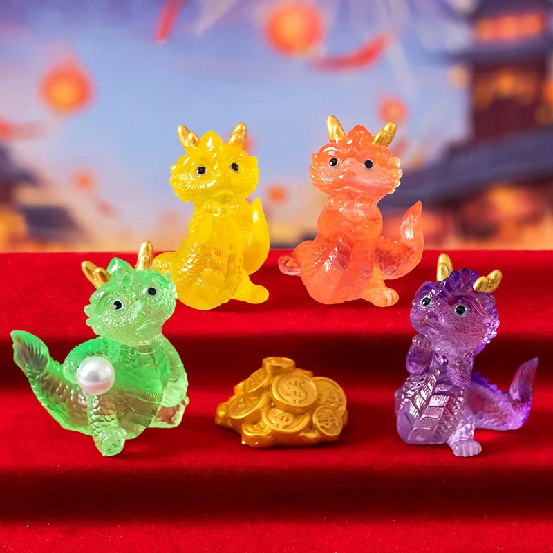 かわいい漫画ドラゴンマイクロランドスケープ、樹脂風景、ポット文化ツール、庭の装飾、ミニチュア、1個
