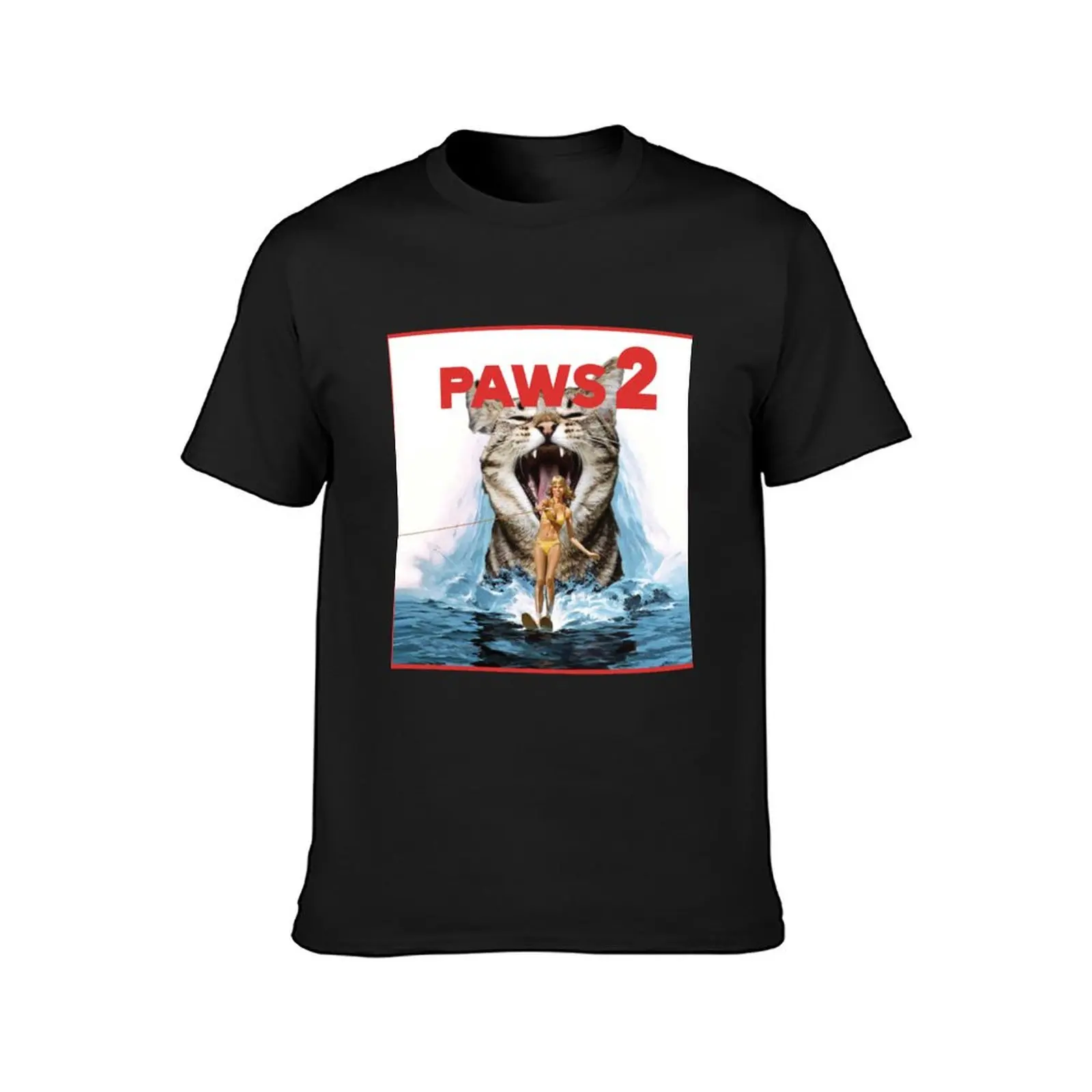 Paws 2 T-Shirt summer top hippie clothes sweat mens workout shirts