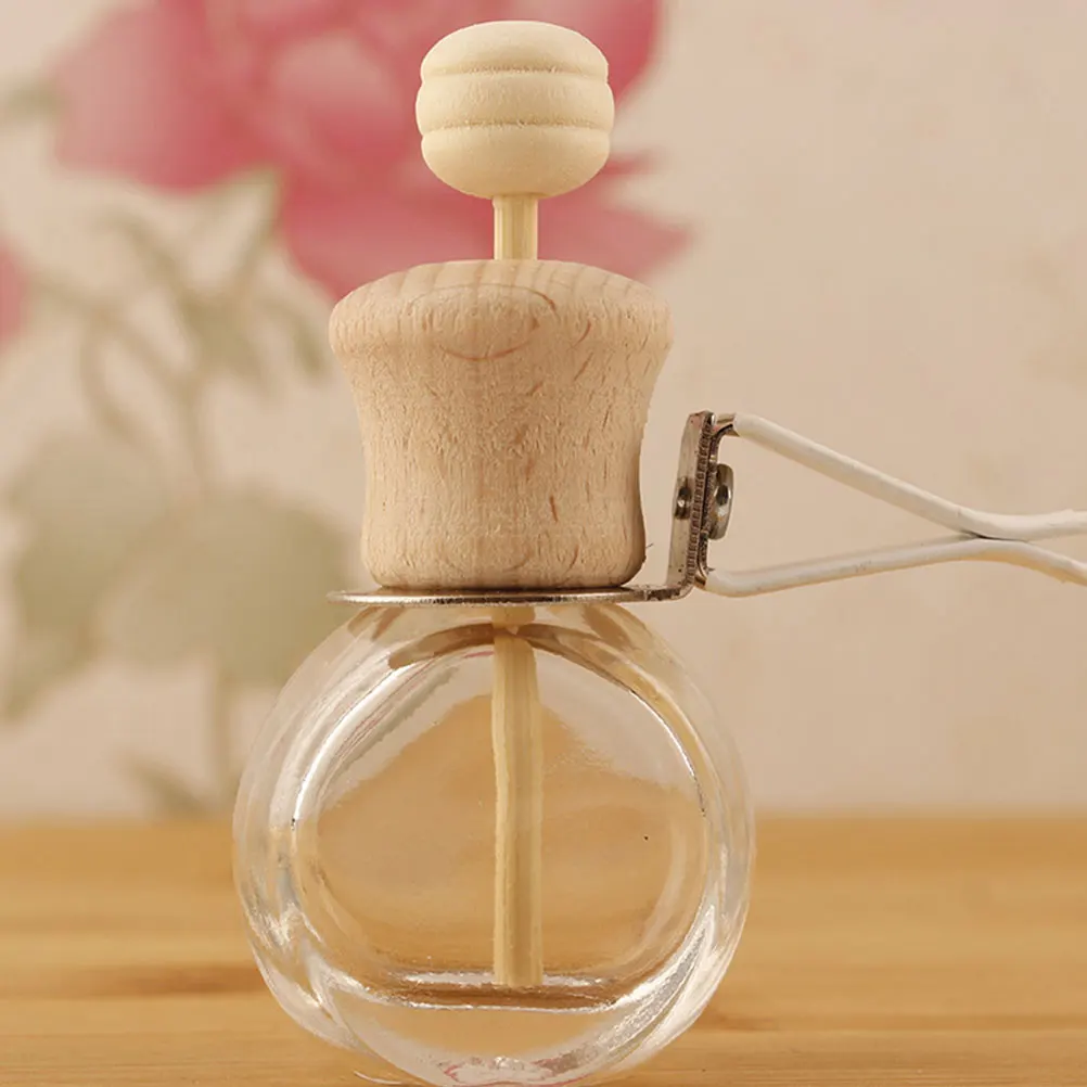 

5pcs Aromatherapy Bottles Essential Oil Car Scent Diffuser Wood Freshener Refillable Vent Clip Empty for Gifts