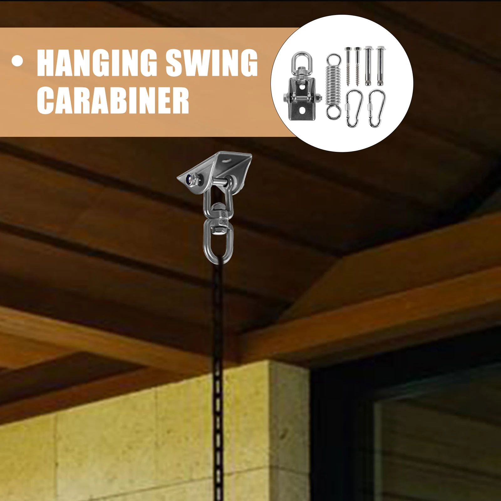 

1 set 1 Set Stainless Steel Heavy Duty Hammock Hanger Hooks Swing Hanging Parts Ceiling Mount Wall Mounting Kits For Home Office
