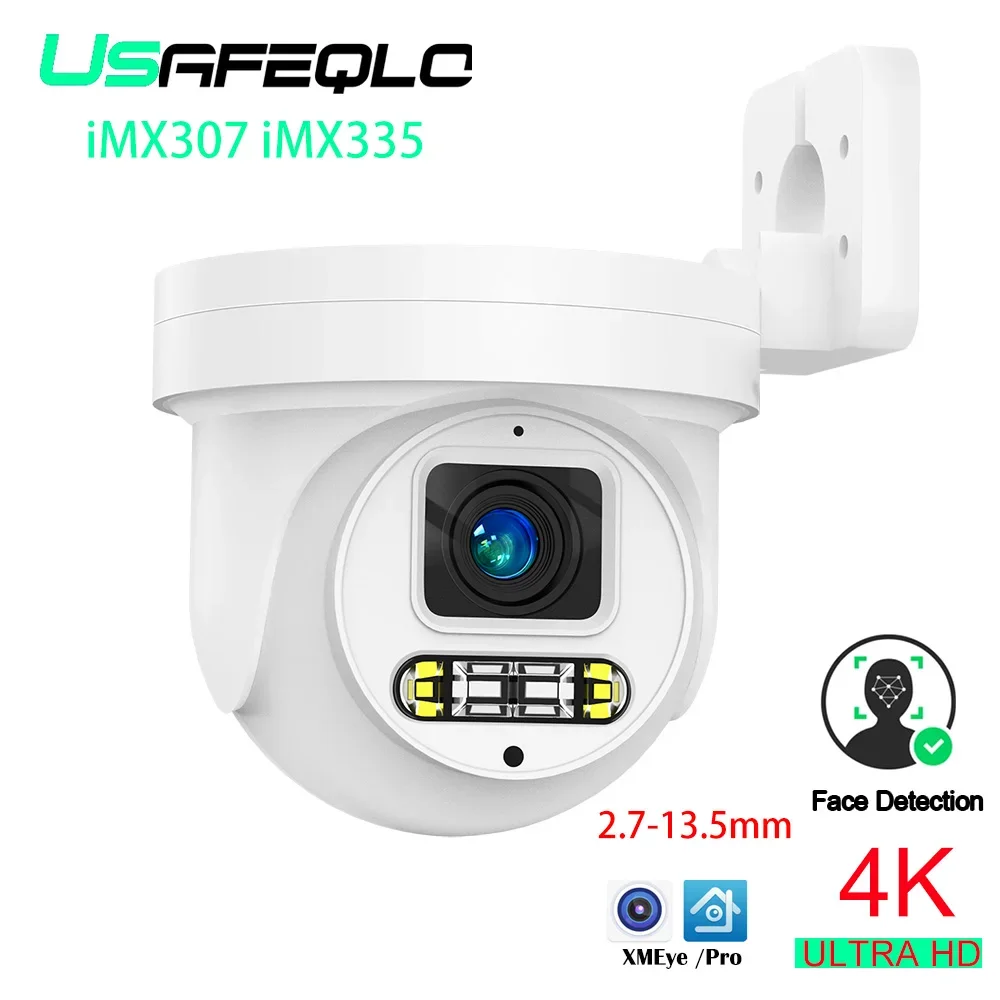 

Face Detection 8MP 4K 6MP IMX335 H.265+ Dual Leds 5X 10X Zoom Outdoor IP66 Half Metal ONF Audio SPK POE IP Security CCTV Camera