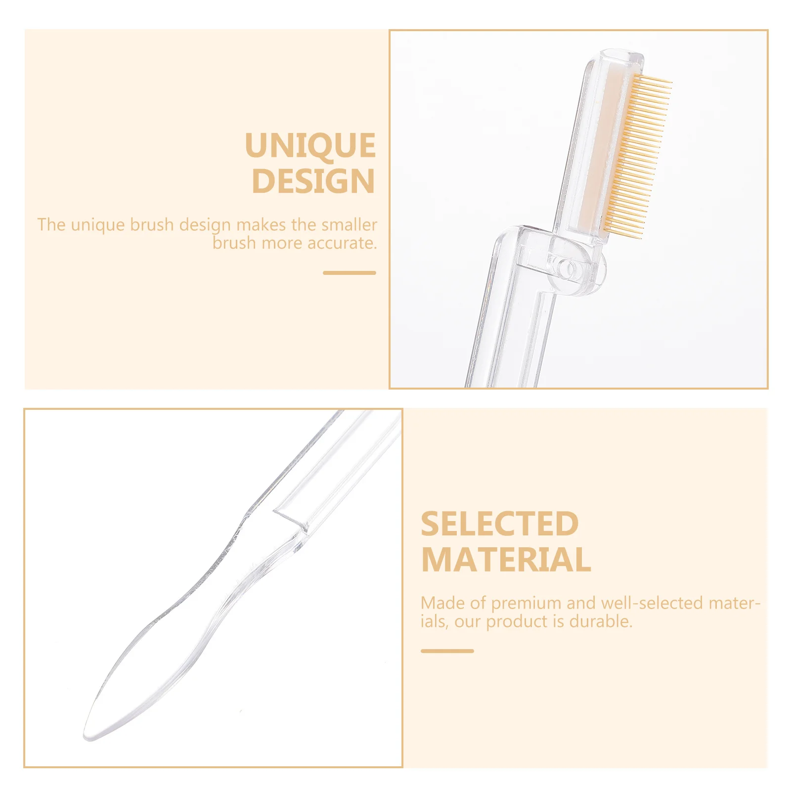 2 قطعة مشط الحاجب القابل للطي رمش مشط أداة ماكياج معدنية لرموش الحواجب المحمولة تصميم قابل للطي استخدام السفر #4