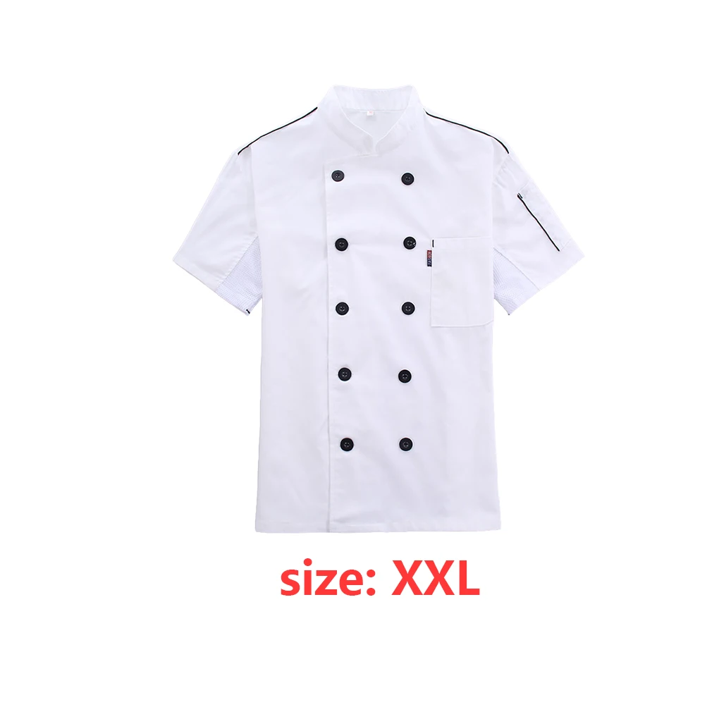 코트 반팔 요리사 재킷 작업복 유니폼 의류 레드 M