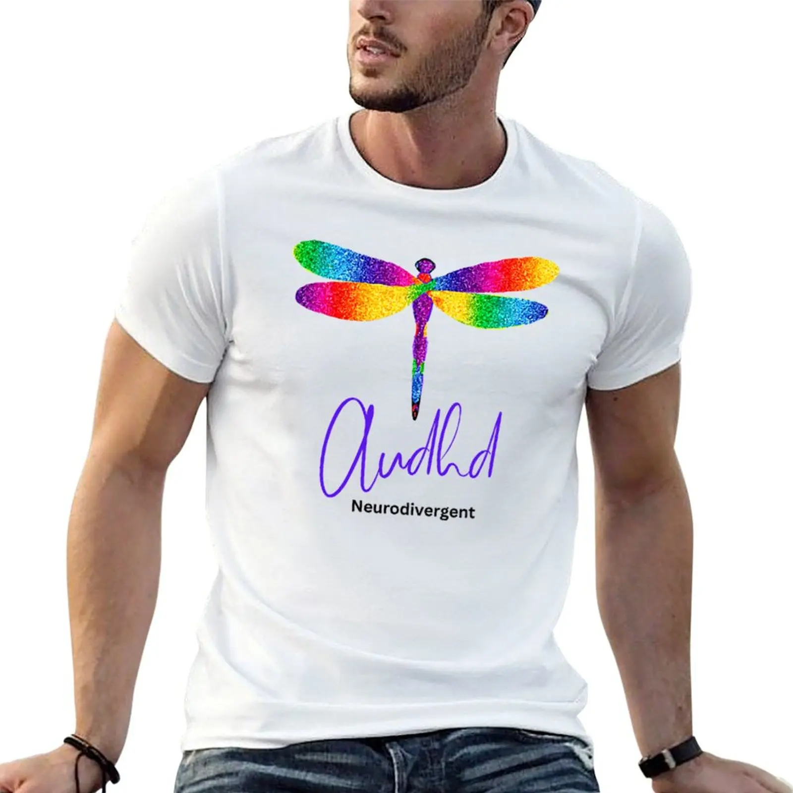 

t rainbow designer man Audhd cotton man T-Shirt shirts shirt t for dragonfly