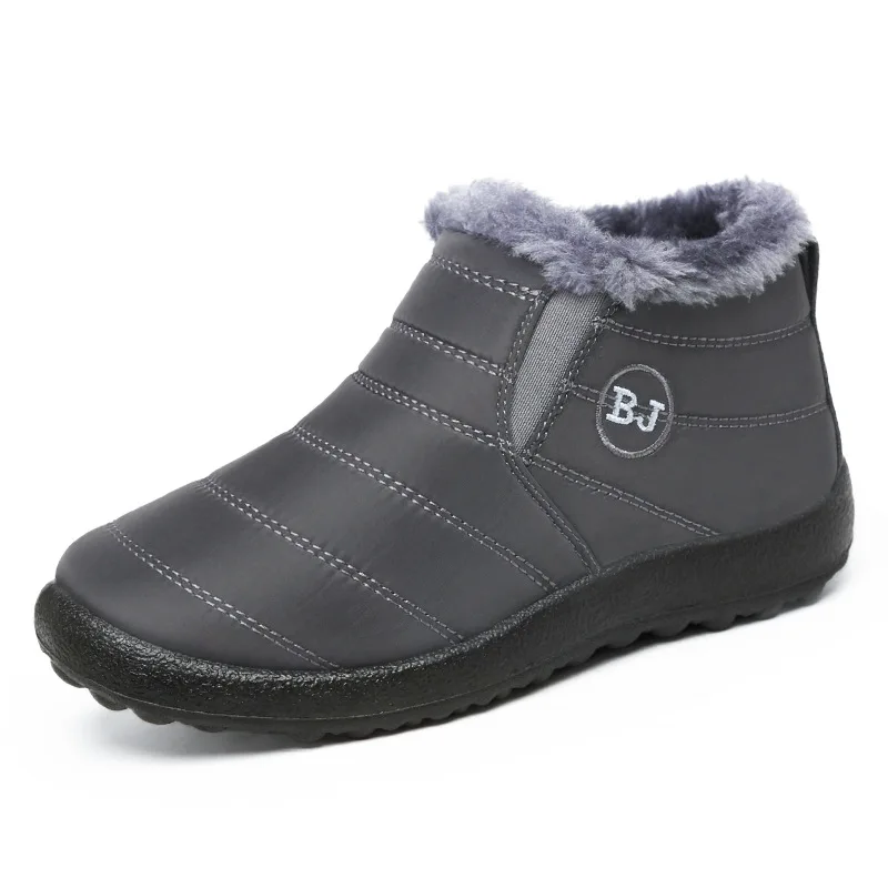 New cotton shoes with plush insulation short boots, casual cotton boots, anti slip, lightweight, fashionable snow boots