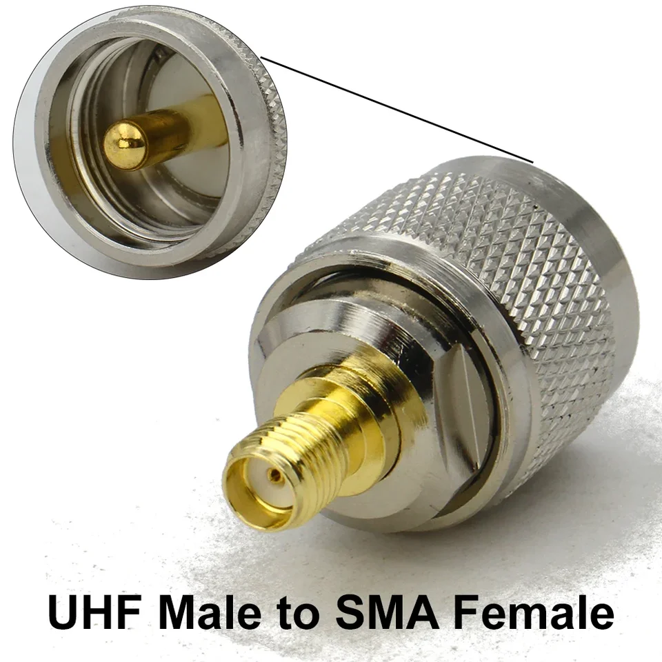 Conector UHF a SMA SO239 PL259 macho y hembra, adaptador de RF para radio CB 3