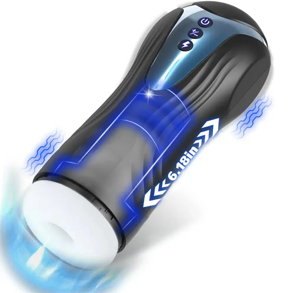Automatic Male Masturbator Cup Thrusting Vibrating Masturbation Electric Penis Pump with Handle for Men Sex Toys For Men 18+