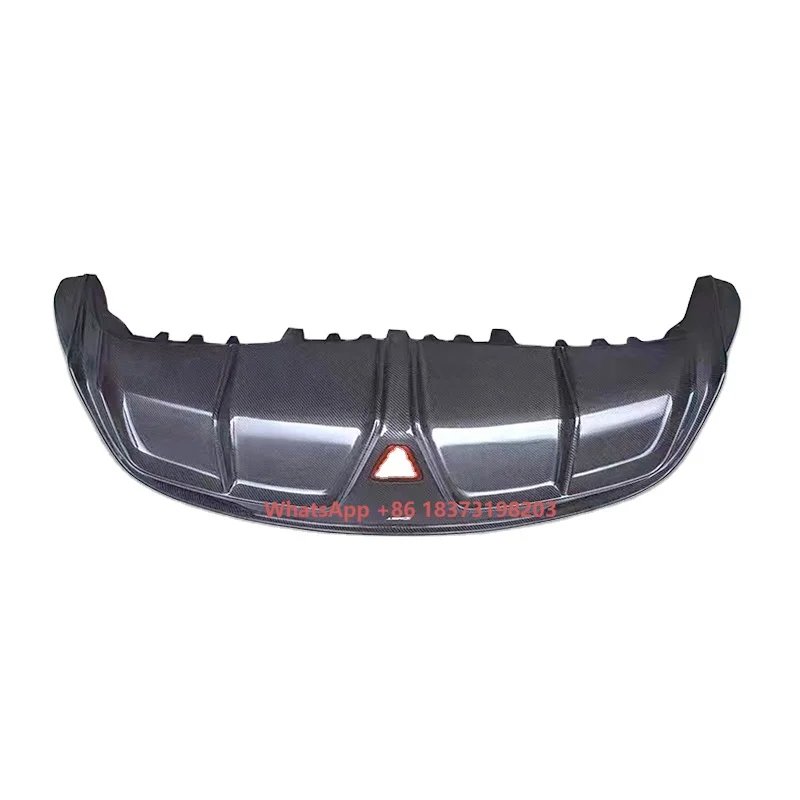 Real Carbon Fiber Rear Diffuser Lip for Model Y Car Rear Bumper Lower Lip with Triangle Third Brake Light Body Kit Parts