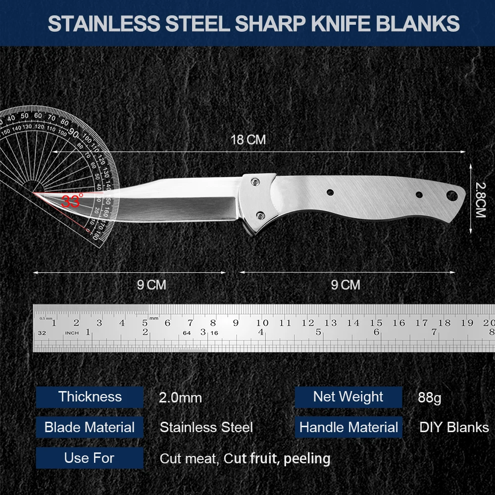 XITUO Sharp DIY knife blank Heat-treated high hardness 440c stainless steel blade Handmade Custom Fruit Knife Multi Knife blank