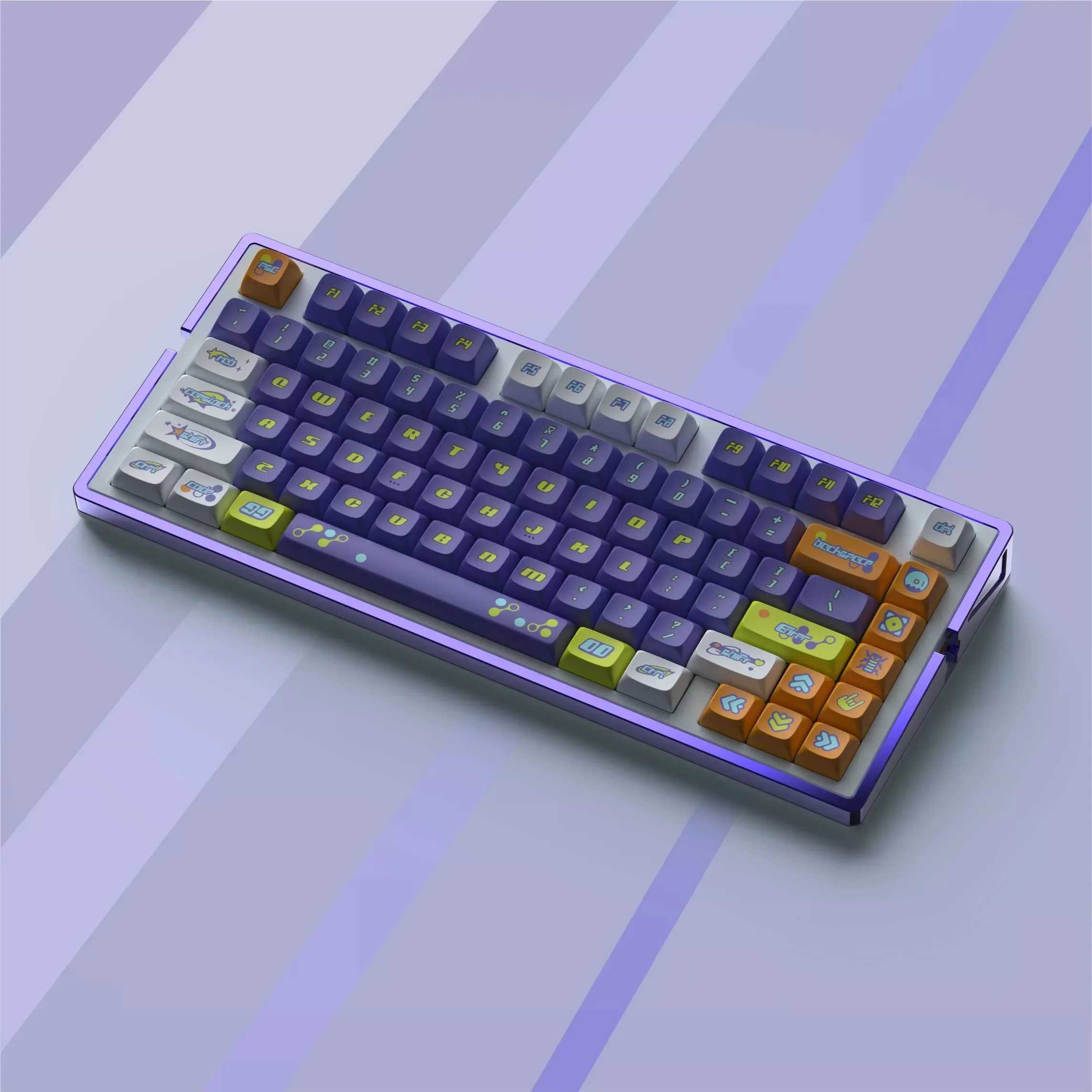 

170 key wave beyond five-sided sublimation keycap KDA height PBT original ball cap