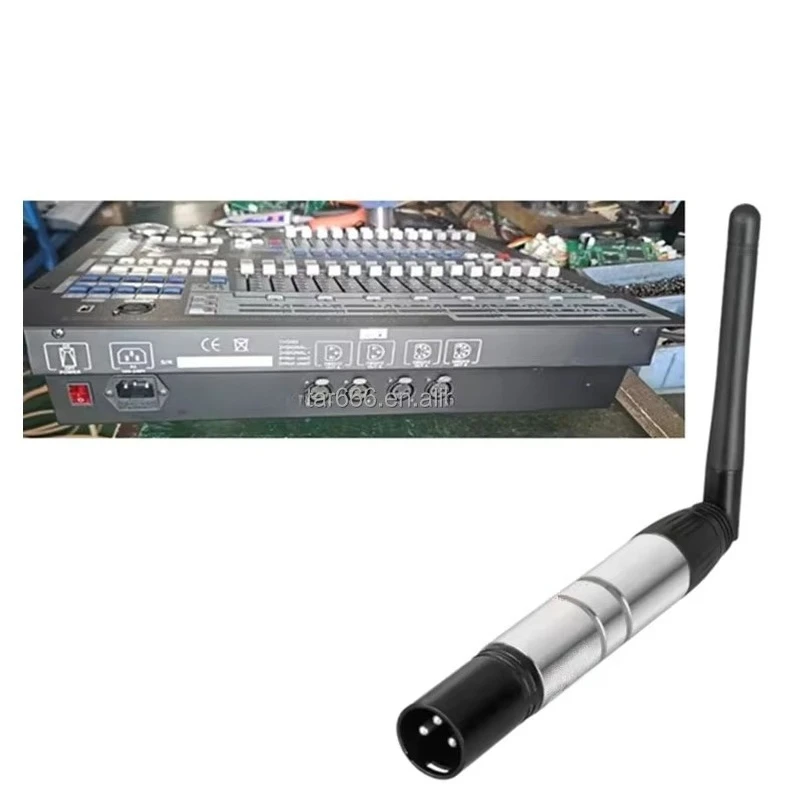 Mini 2.4G Wireless DMX512 Transmitter & Receiver – 3-Pin Compact Stage Lighting Controller for DJ, Party & Small Venue Use