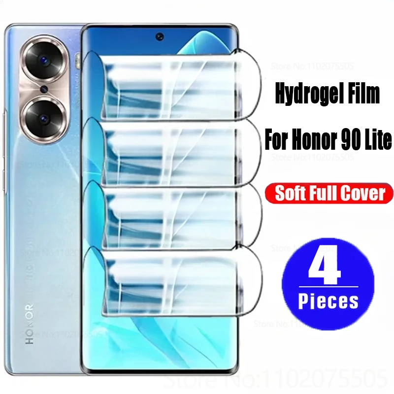 4Pcs Screen Protectors For Honor 90 Lite 80 70 60 50 100 Pro Hydrogel Film For Honor Magic 6 5 Lite Pro X8A X9A X7A X9B X8B Film