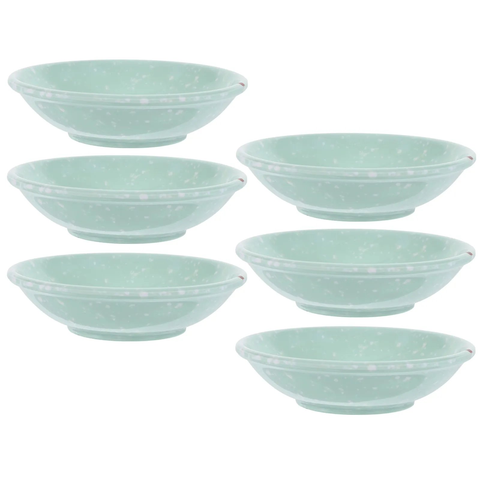 6Pcs Condiment Container Elegant Sauce Plates Set Stain Resistant Dipping Bowls for Ketchup Mayonnaise Olives Home Restaurant