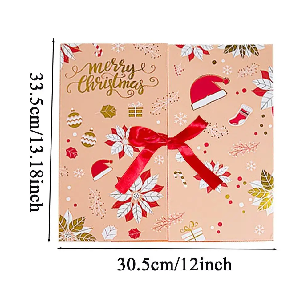 Elegant 24-Day Christmas Countdown Box for Small Gifts