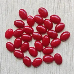 Wholesale 50pcs/lot Fashion good quality red jade natural stone Oval CABOCHON beads 10x14mm for jewelry making free shipping
