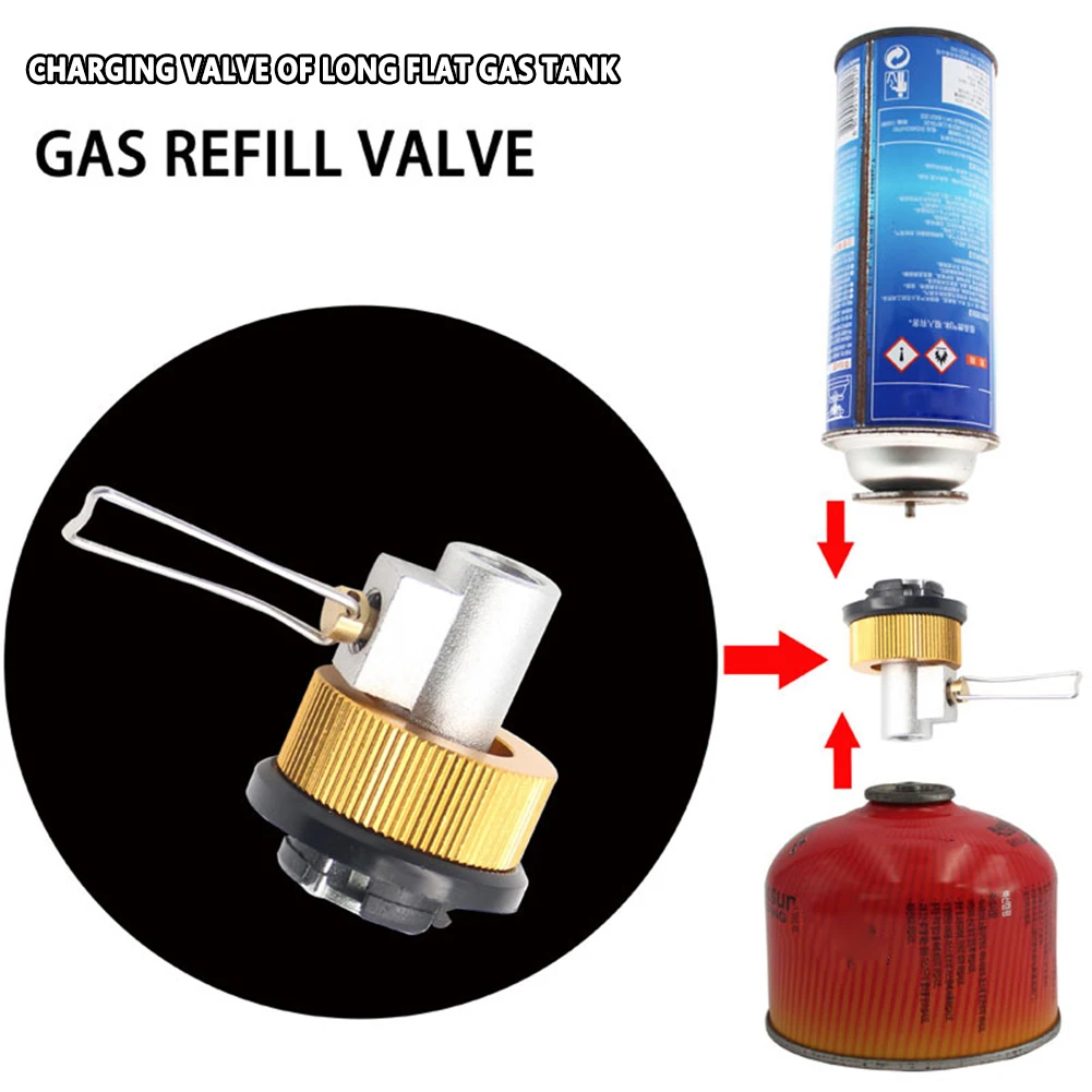 Outdoor Cassette Stove to Flat Gas Tank Adapter Valve Mutual Filling Shifter