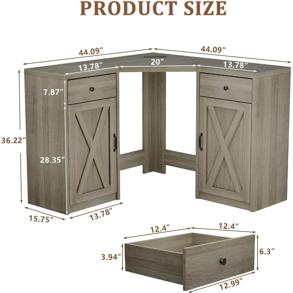 L-Shaped Corner Bar Cabinet with Fridge Space & Storage for Dining Living Room