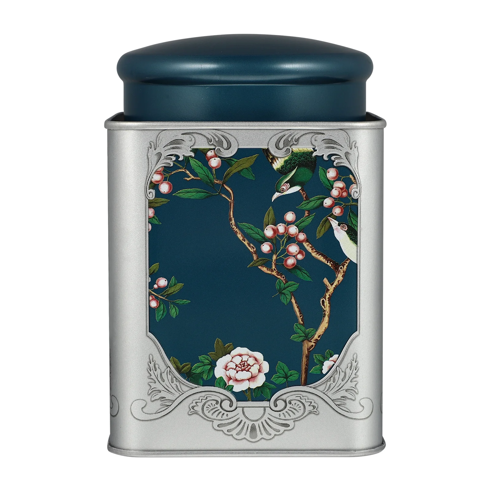 

Square Tinplate Tea Canister Bright Color Multipurpose Sealed Container for Loose Leaf Tea Coffee Candy Storage