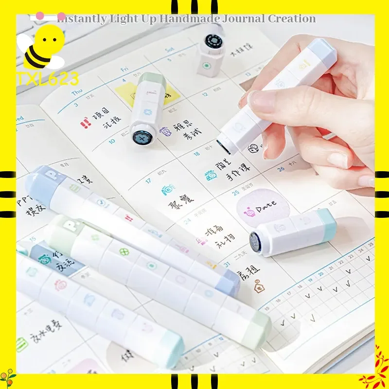 

1/6 шт., набор штампов с милыми печатью и печатью, Новое поступление, справочник «Спесок дел», школьные канцелярские принадлежности, разные штампы для детей, подарок