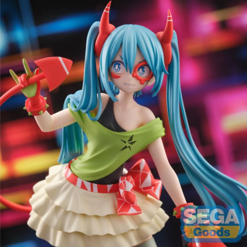 متوفر في المخزون الأصلي SEGA FZ FiGURiZM АC Project DIVA Hatsune Miku DE:MONSTAR T.R. مجموعة نماذج شخصيات الرسوم المتحركة الشيطان الصغير هدية #4