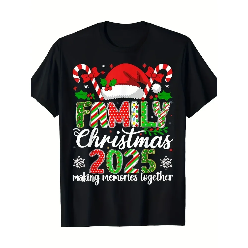 

2025 Family Christmas T-Shirt Unisex Holiday Tee with "Family Christmas 51.43meter Print Red & Green Festive Design Sweatshirt