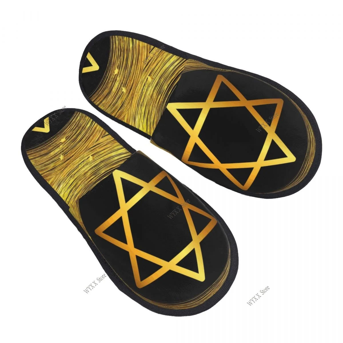 الرجال النساء أفخم شبشب منزل علم إسرائيل ديفيد ستار أحذية ناعمة دافئة المنزل الأحذية الخريف الشتاء #1