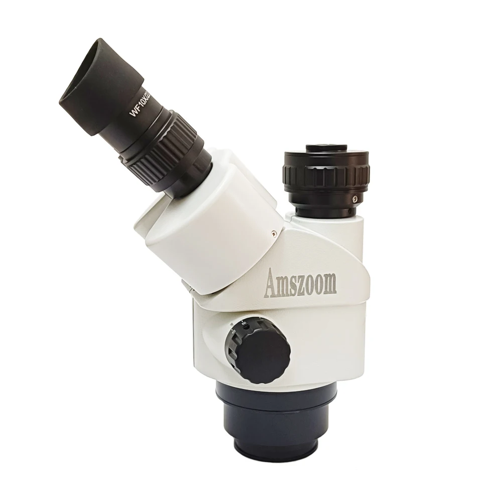 7X-45X Professional Plastic trinocular microsocpe head with 0.5X Camera adapter WF10/22MM Eyepiece For Mobile Phone PCB Repair