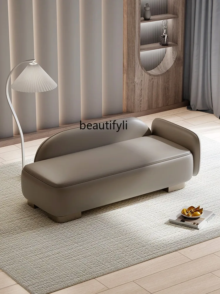 Simple Modern Bed End Stool Cream Style Home Shoe Changing Stool Living Room Sofa Stool Cloakroom Clothes