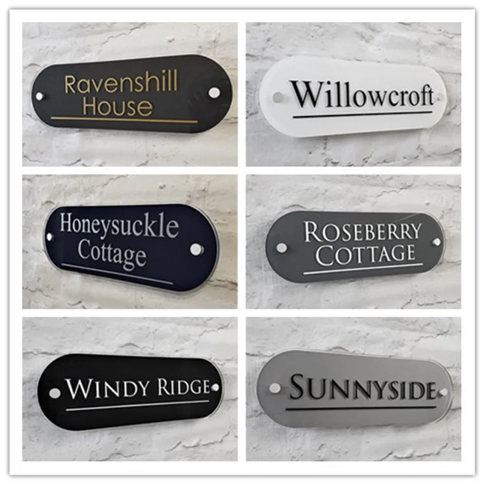 

Customized House Name Plaque Door Sign Personalised Address Numbers Lots of Colour options