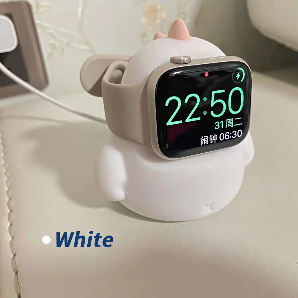 Cute Cartoon Dinosaur for Apple Watch Charger Holder Silicone Fashion Charger Dock Stand For iWatch holder Series 7 41mm 45mm