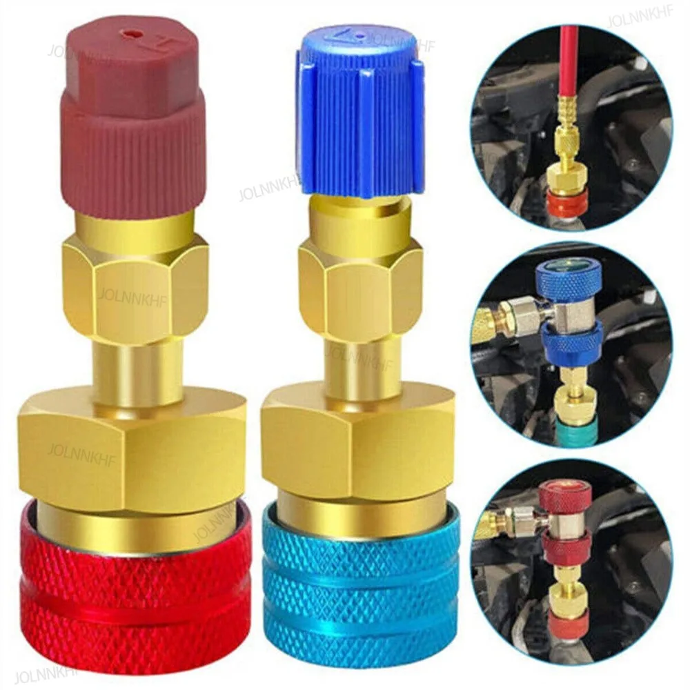 Kit di Ricarica Refrigerante R1234yf, Kit Adattatore da R1234YF a R134A, Kit di Conversione con Accoppiatore Rapido per Climatizzatori Auto