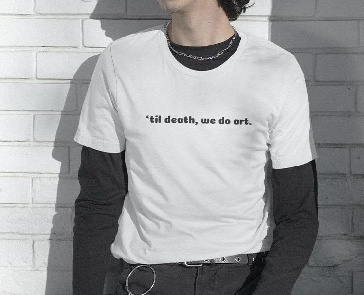 Til Death We Do Art T-shirt -SmartPrintsInk Designs Summer Fashion T-shirt Short Sleeve High Quality Cotton Streetwear