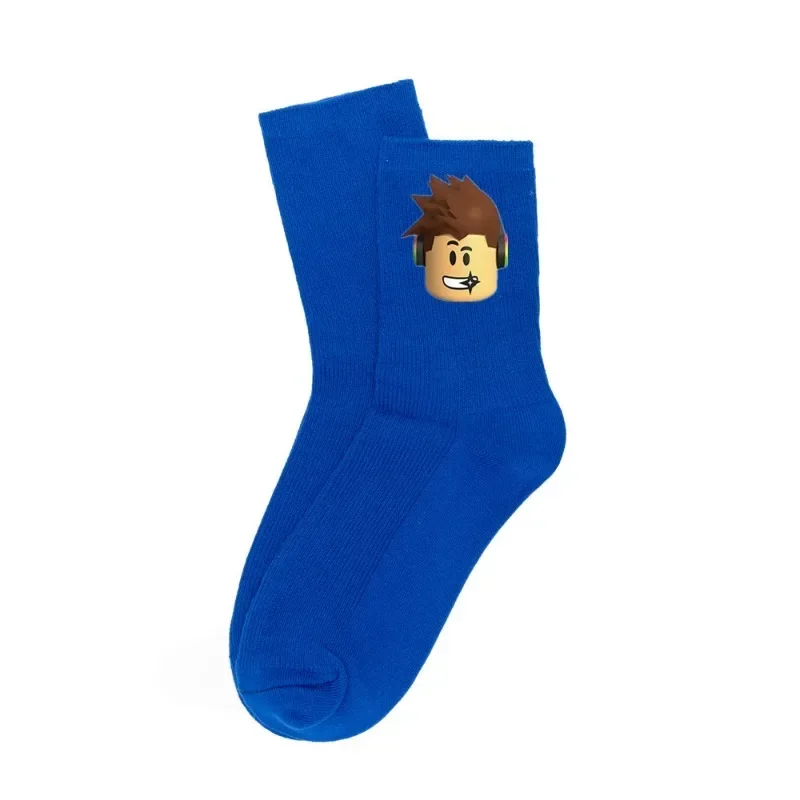 Pop ROBLOX Sokken voor Heren Dames in de herfst Winter Snoepkleurige halflange kousen Decoratieve dagelijkse benodigdheden