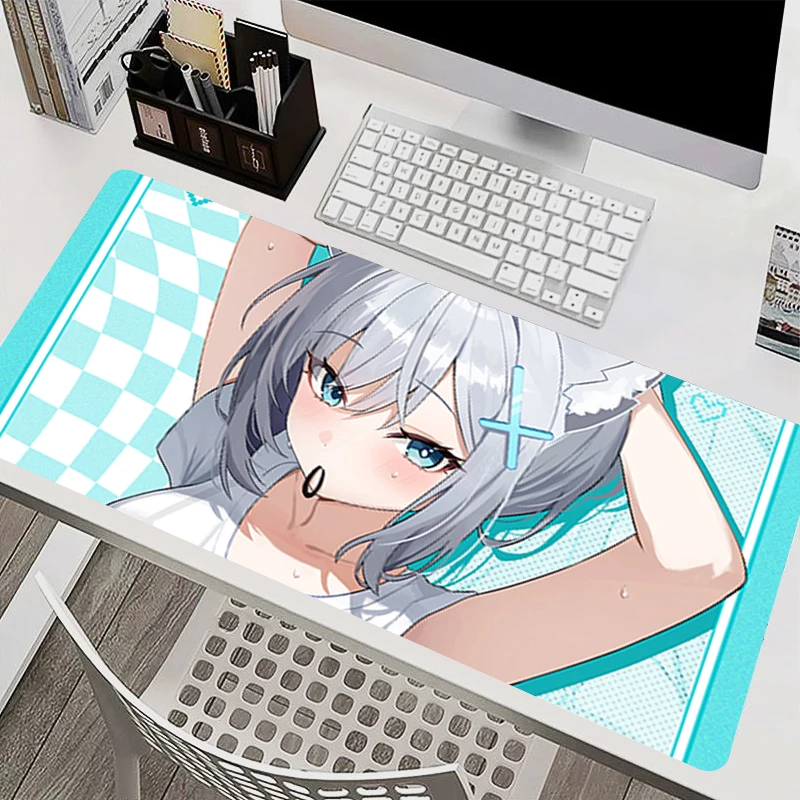Mouse Pad Gaming Desk Mat Blue Archive Sunaookami Shiroko Anime Mouse Mat kawaii Keyboard Pad Gamer Rug Mousepad Home Table Pad
