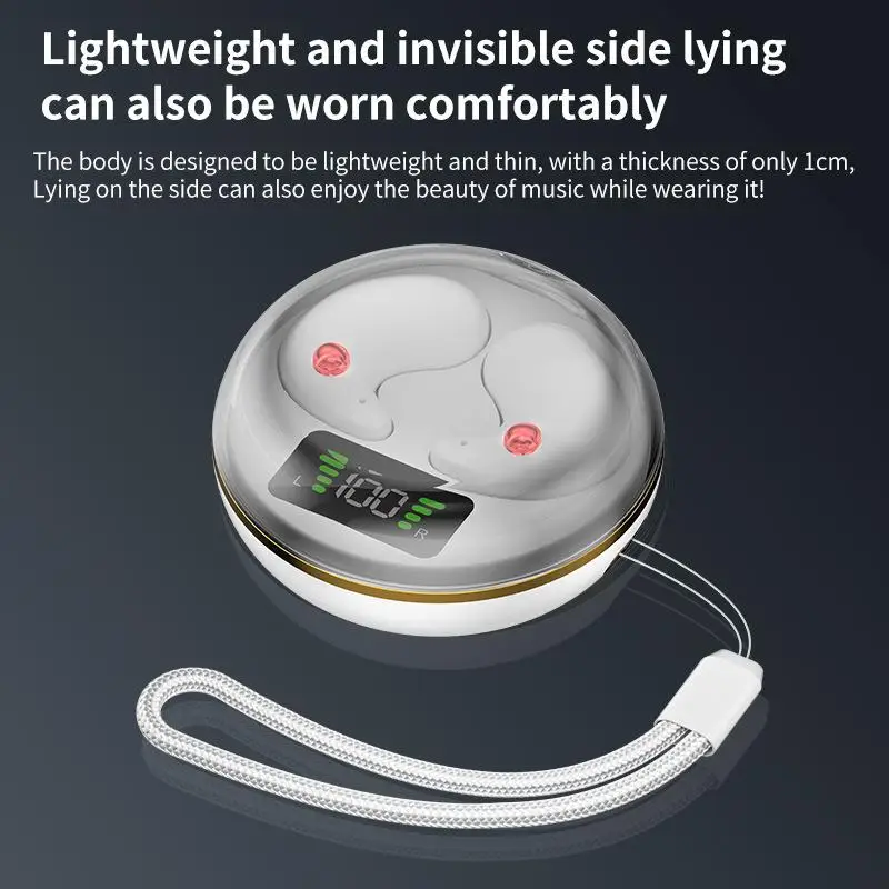 

By8 Portable Tws Wireless Headphones Bluetooth Earphone Sleeping Headset Waterproof Microphone Music Earphone Work Smartphone