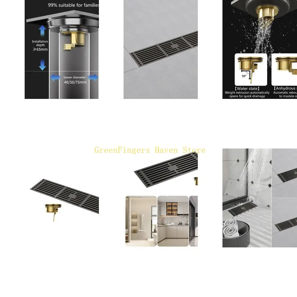 

F68D Элегантный слив для душа серого цвета в ванной комнате обеспечивает превосходную устойчивость к запахам и простую для