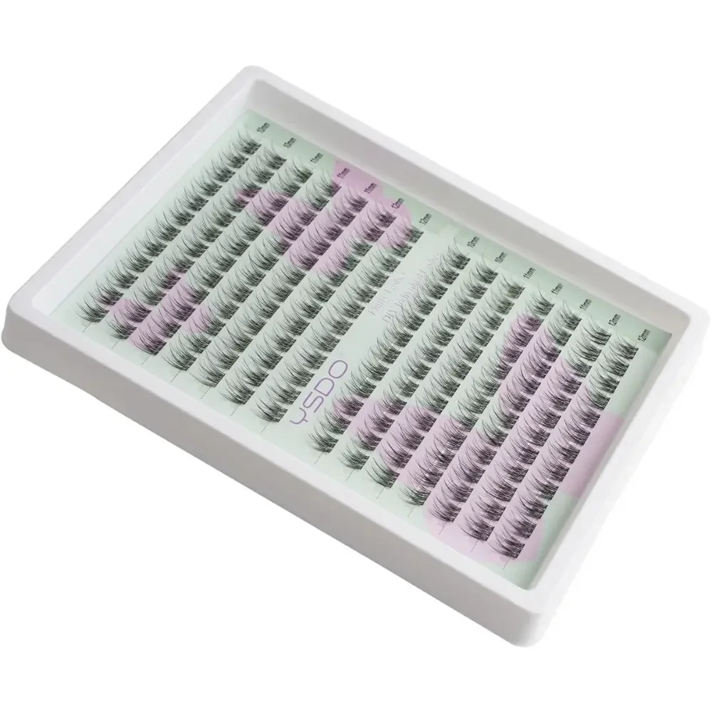 Não há necessidade de cola aparência natural cílios postiços reutilizáveis finos diy extensões de cílios sem necessidade de remoção clusters de cílios autoadesivos