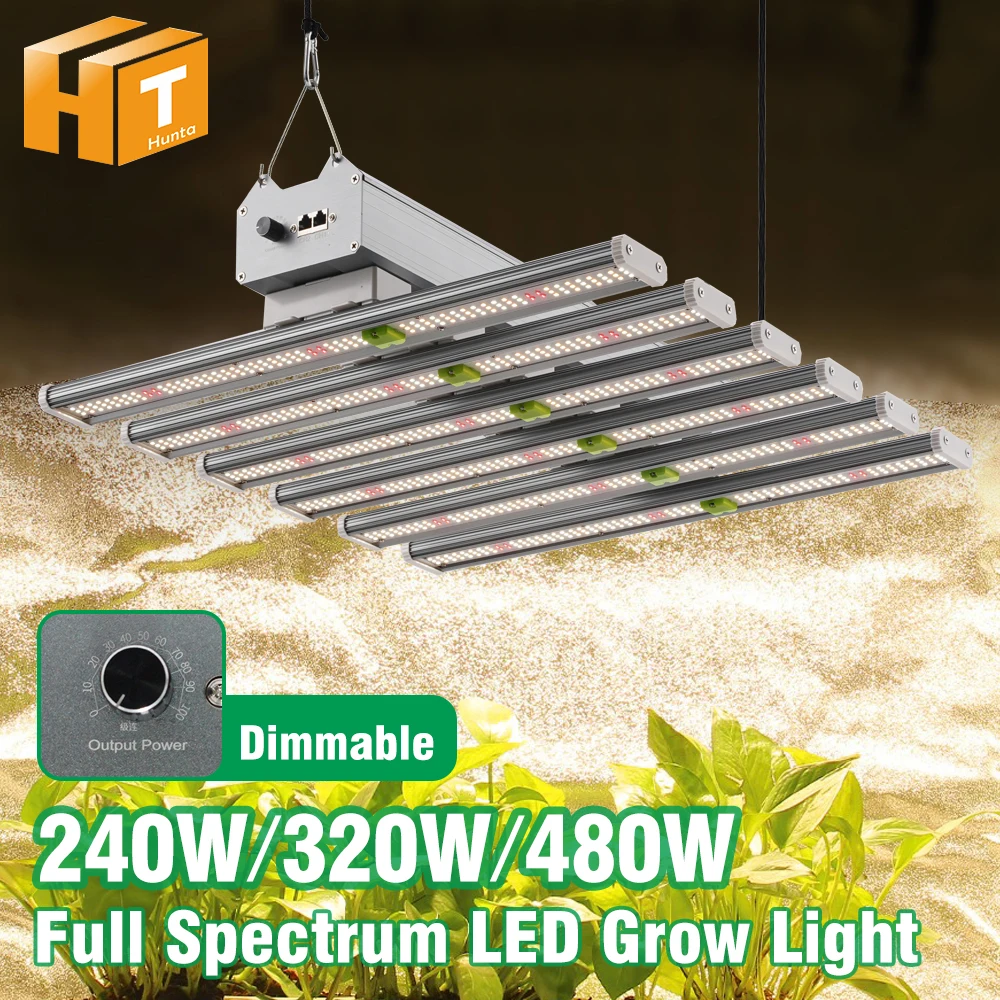 الطيف الكامل LED تنمو ضوء ، IP65 مقاوم للماء ، عكس الضوء ، سطوع عالية ، LM281B ، 3000K ، 5000K ، 240W ، 320W ، 480W