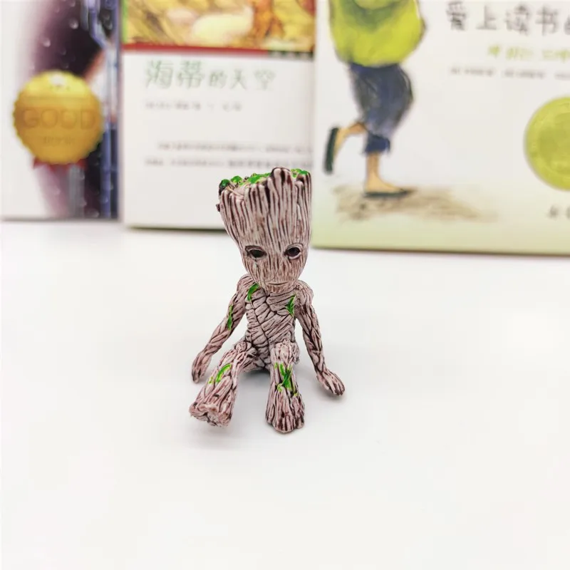 

2025 Groot Pen Holder Animation Disney Cartoon Creative Action Figure Succulent Flowerpot Desktop Decoration Children's Toy Gift