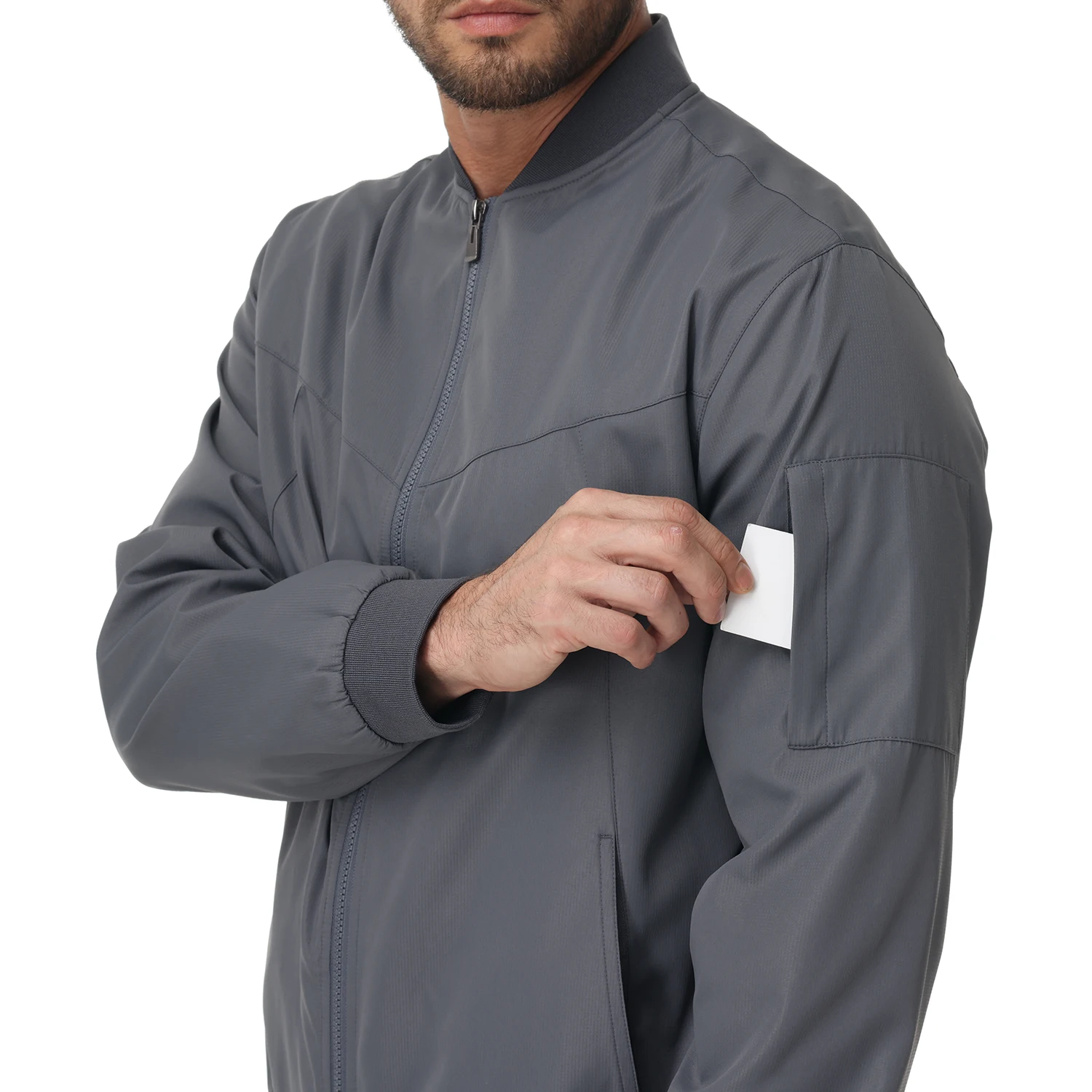 Men's Lightweight Windbreaker Jacket Causal Fashion Stylish BaseBall Coat with Side Inner Pocket for Work Golf Fishing 3