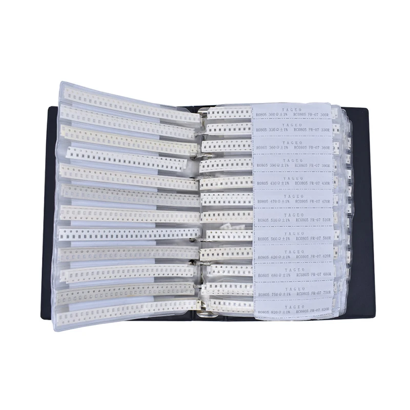 0201 0402 0603 0805 1206 80/90/92 Values 50pcs For DIY SMD Capacitor Resistor Sample Book Assortment Kit Multiple Sizes