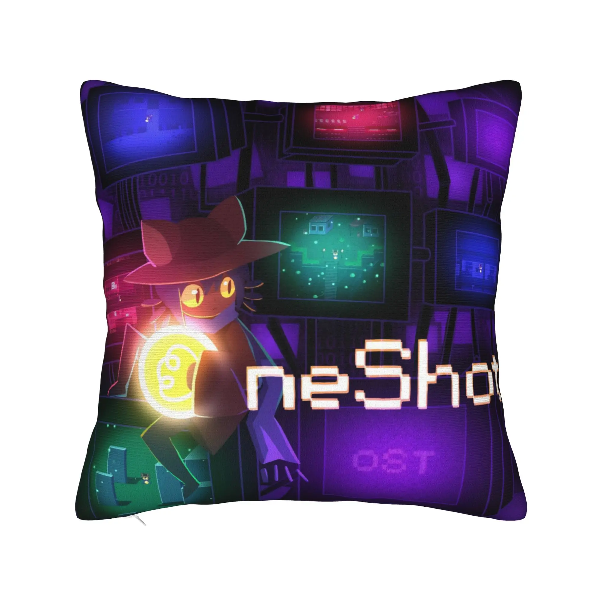 OneShots Niko Pillow Cover Stuff Printing Cushion Cover Decoration  Throw Pillow Case Cover Home Multi Size