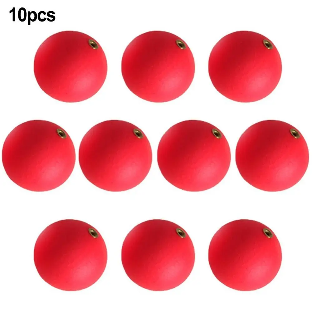 10PCS Durable with Copper Ring Foam Floating Ball Buoyancy 20mm-30mm Buoyancy Balls Foam Yellow /Red Freshwater