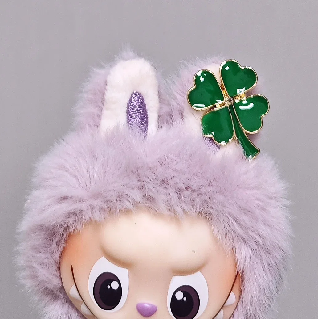 

Cute Ear Stud for 10cm Labubu V4 Mini Cute Korean Style Ear Stud Headwear for Mini Labubu 4.0 Dolls Earrings Accessories