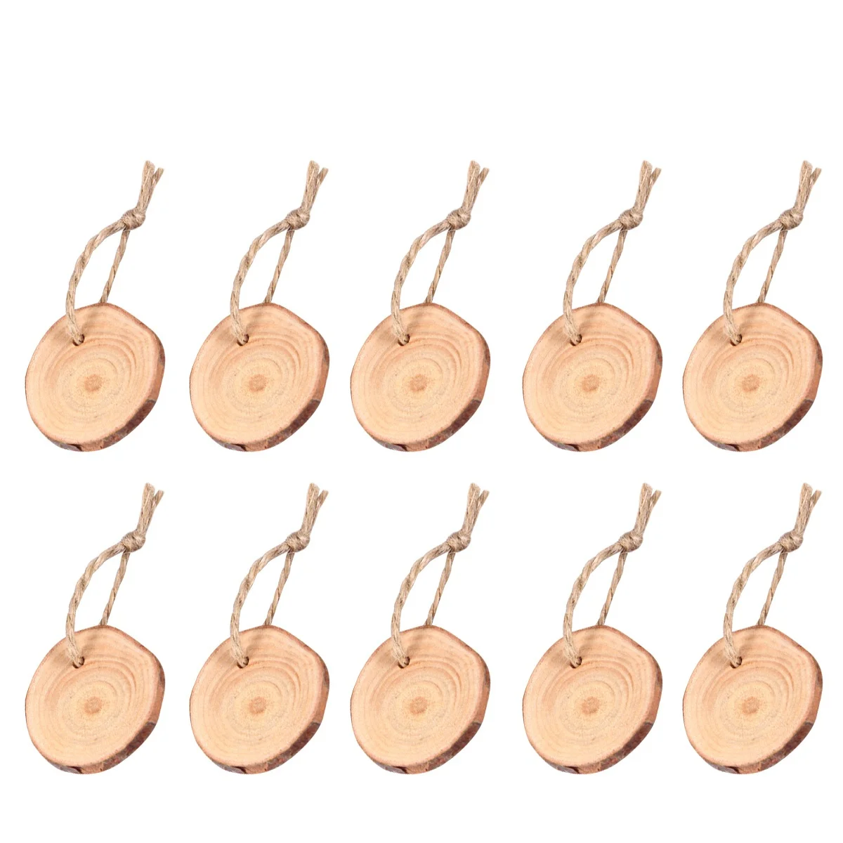 

50pcs 3-4Cm Wood Slices Discs Natural Rosewood Craft Rings For Diy Wedding Decor Table Numbers Centerpieces Log Crafts With Jute